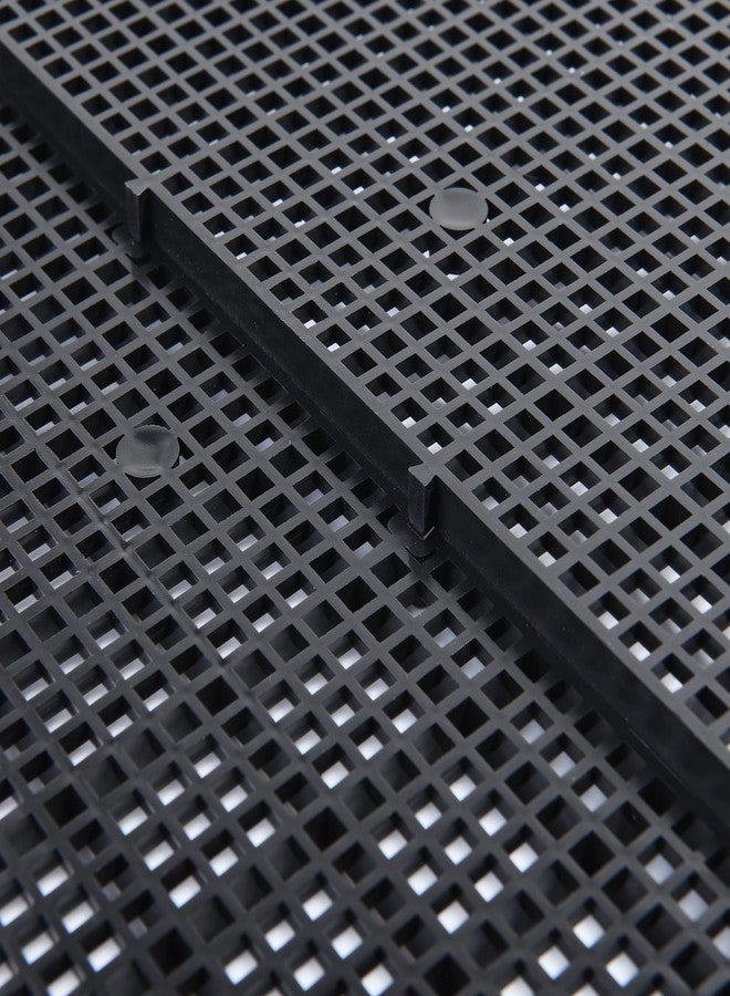 ALEGI Aquarium Grid Isolate Board Divider Fish Tank Bottom Black Filter Tray Plastic Crate (8pcs Black) - Image 2